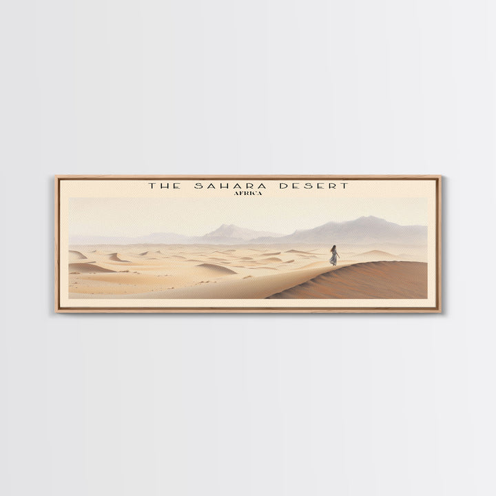 The Sahara Desert Framed Canvas Print Travel Poster | Wall Art | Home Decor | Gift For Travel Lover | Wall Hanging | Original Art