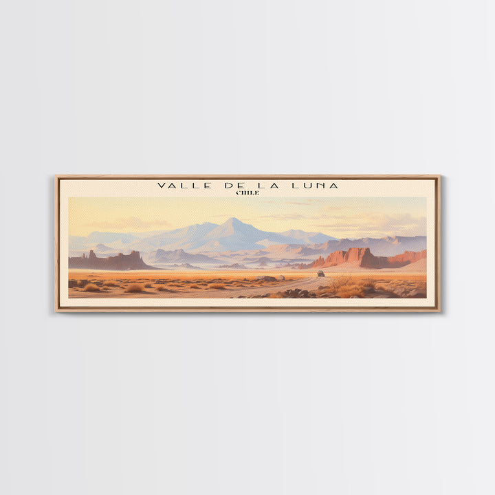 Valle de la Luna Travel Poster Print, Framed Canvas Wall Art, Metal Wall Art, COUNTRY art, Gift For Him, Travel Wall Art, Travel Lover Gift