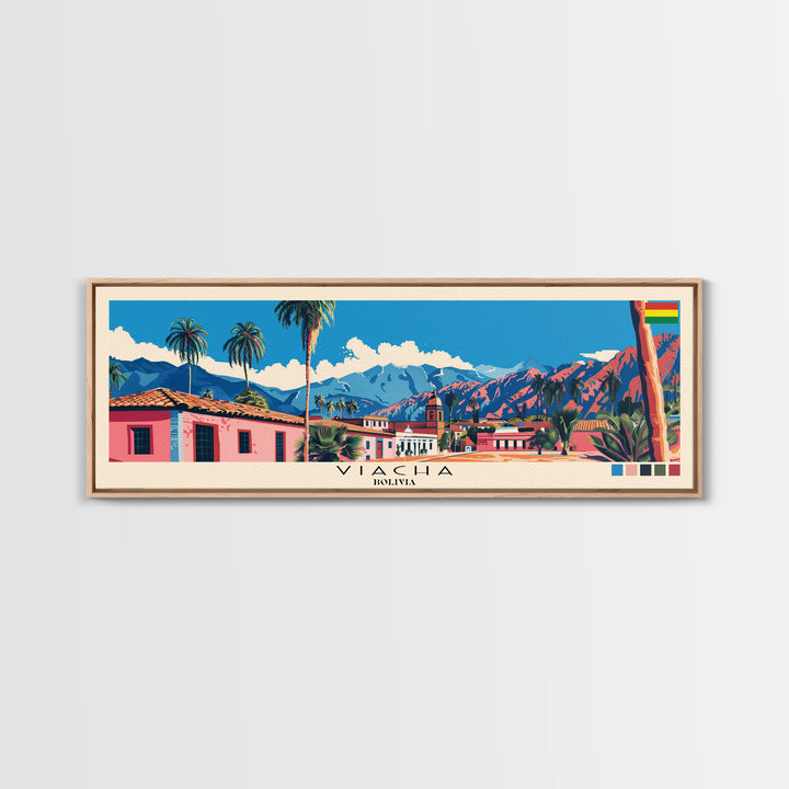 Viacha, Bolivia Panoramic Canvas Print, Viacha, Bolivia Painting, Bolivia Art, Viacha Travel Poster, Travel Art, Vacation Gift