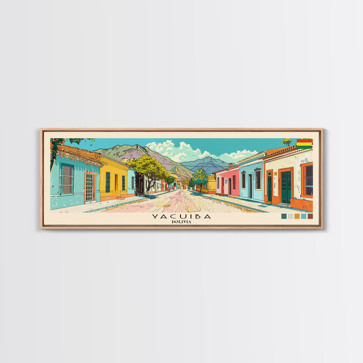 Yacuiba, Bolivia Panoramic Canvas Print, Yacuiba, Bolivia Painting, Bolivia Art, Yacuiba Travel Poster, Travel Art, Living Room Painting