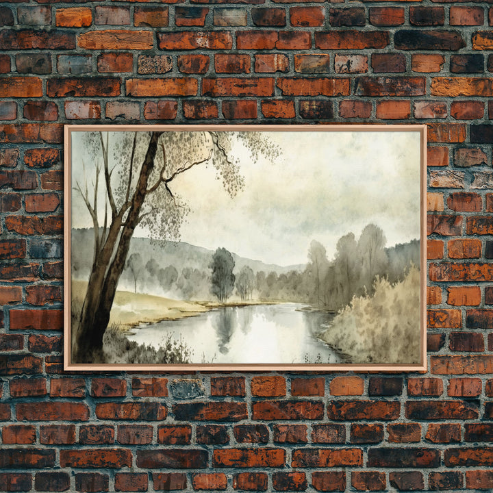 Wall Art Oil Painting Landscape Canvas Print, Framed Art, Nature Study Nature Framed Large Gallery Art, Minimalist Art Ready to Hang