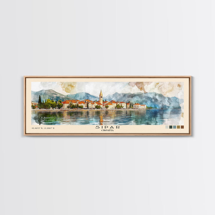 Sipar, Croatia Watercolor Print, Vacation Gift, Croatia Wall Art, Beach Painting, Beach Decor, Beach Or Lakehouse Art