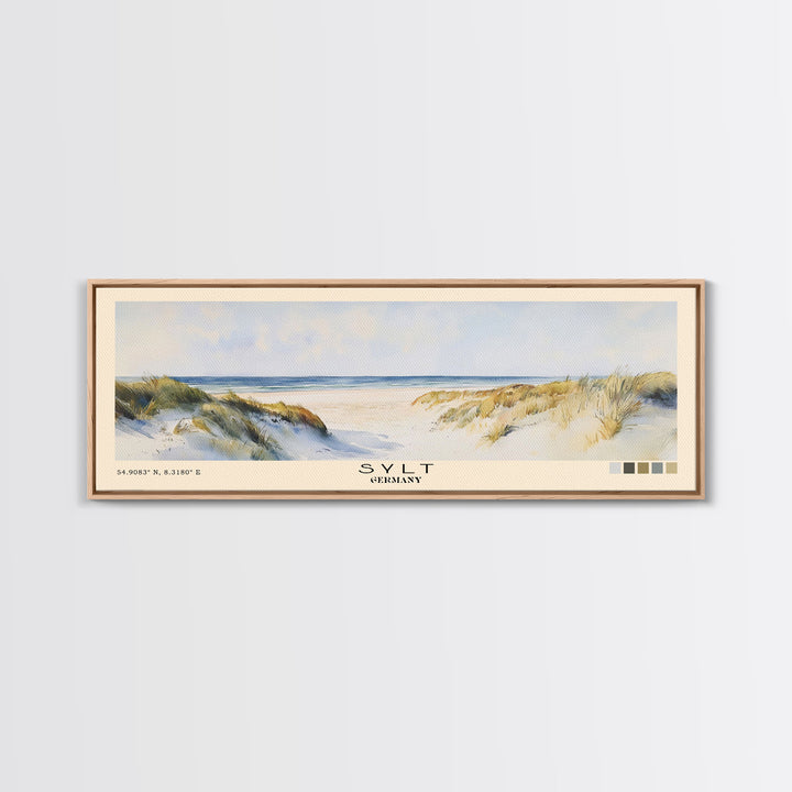 Sylt, Germany Watercolor Print, Vacation Gift, Germany Wall Art, Beach Painting, Beach Decor, Beach Or Lakehouse Art