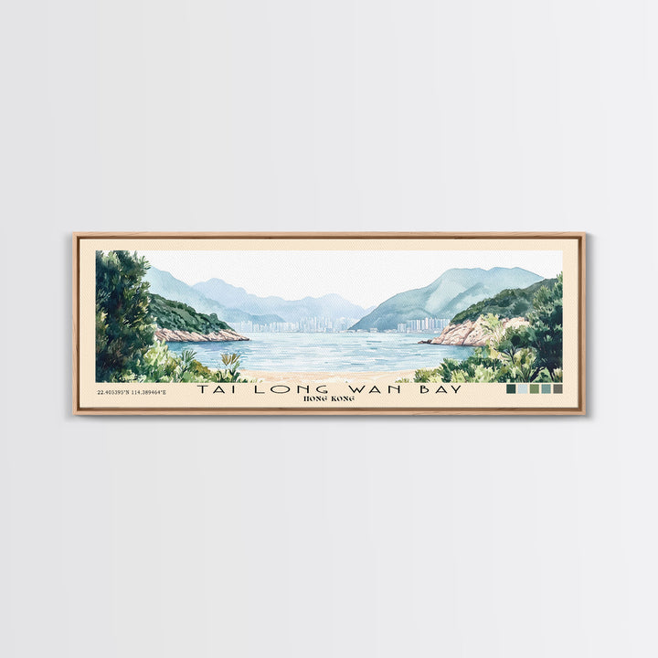 Tai Long Wan Bay, Hong Kong Watercolor Print, Vacation Gift, Hong Kong Wall Art, Beach Painting, Beach Decor, Beach Or Lakehouse Art