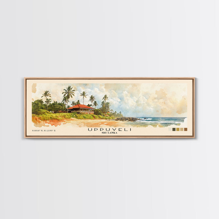 Uppuveli, Sri Lanka Watercolor Beach Print, Vacation Gift, Sri Lanka Wall Art, Beach Painting, Beach Decor, Beach Painting