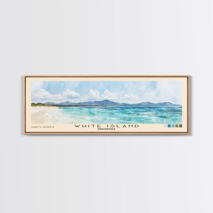 White Island, Philippines Watercolor Print, Vacation Gift, Philippines Wall Art, Vacation Wall Art, Vacatation Memories, Beach Decor, Beach Or Lakehouse Art