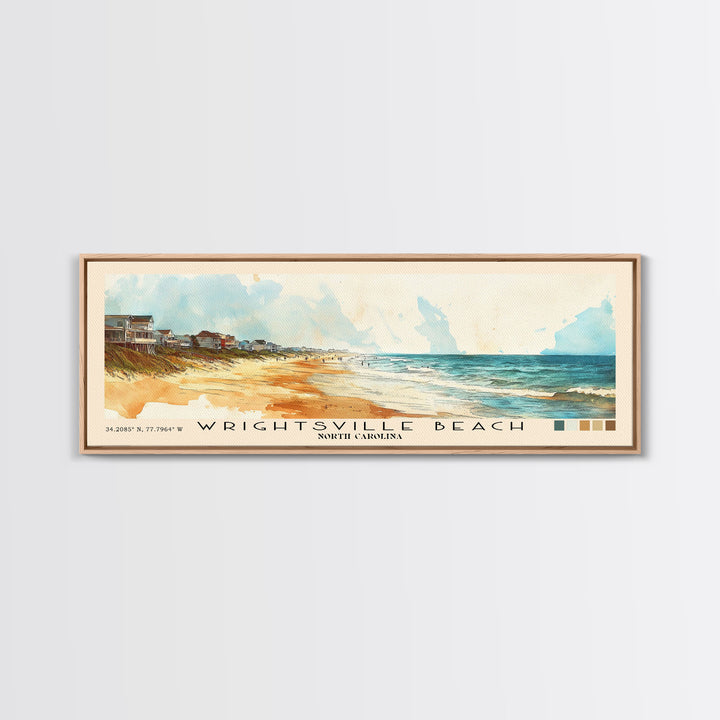 Wrightsville Beach, North Carolina Watercolor Print, Vacation Gift, North Carolina Wall Art, Beach Painting, Beach Decor, Beach Or Lakehouse Art