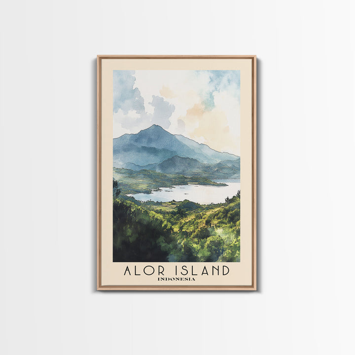 Alor Island, Indonesia Watercolor Print, Vacation Gift, Indonesia Wall Art, Beach Painting, Beach Decor, Beach Or Lakehouse Art