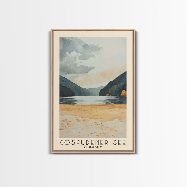 Cospudener See, Germany Watercolor Print, Vacation Gift, Germany Wall Art, Vacation Wall Art, Vacatation Memories, Beach Decor, Beach Or Lakehouse Art