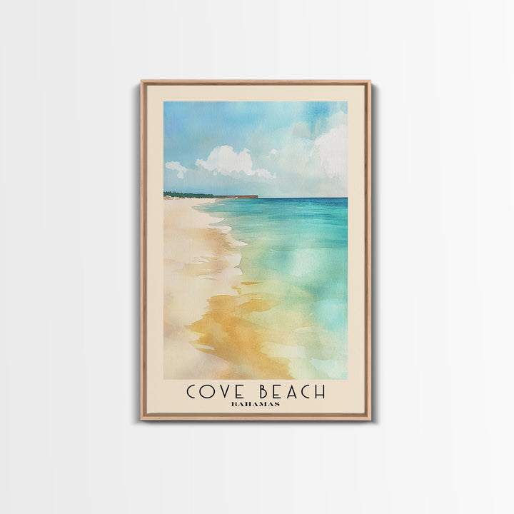 Cove Beach, Bahamas Watercolor Beach Print, Vacation Gift, Bahamas Wall Art, Beach Painting, Beach Decor, Beach Painting