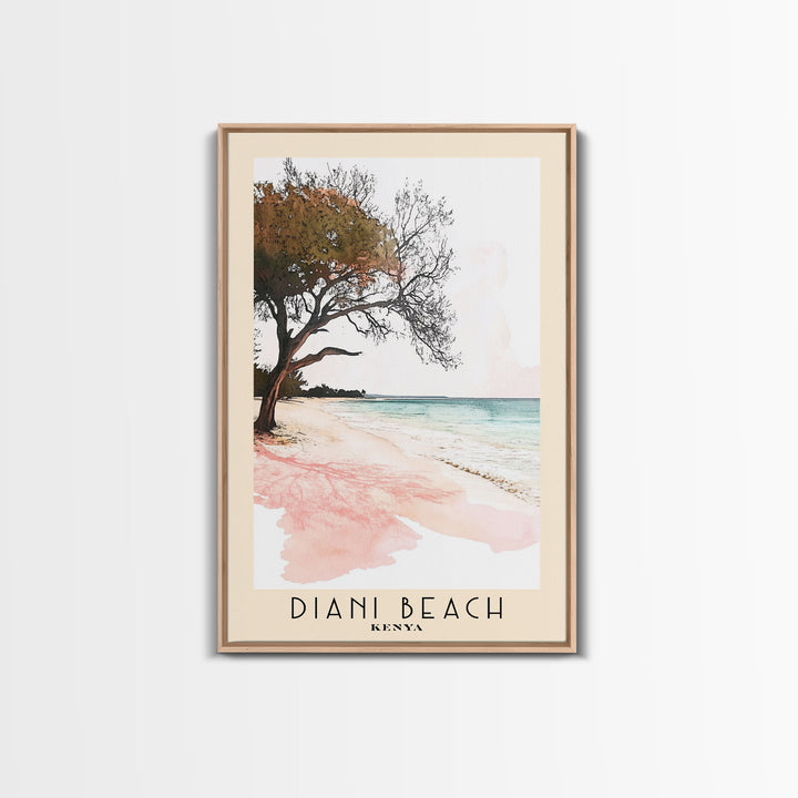 Diani Beach, Kenya Watercolor Print, Vacation Gift, Kenya Wall Art, Vacation Wall Art, Vacatation Memories, Beach Decor, Beach Or Lakehouse Art