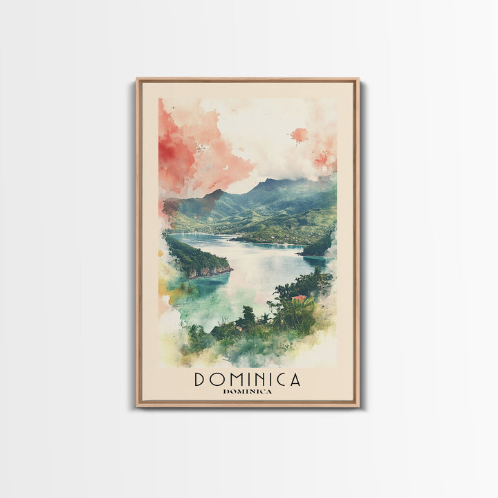 Dominica, Dominica Watercolor Print, Vacation Gift, Dominica Wall Art, Vacation Wall Art, Vacatation Memories, Beach Decor, Beach Or Lakehouse Art