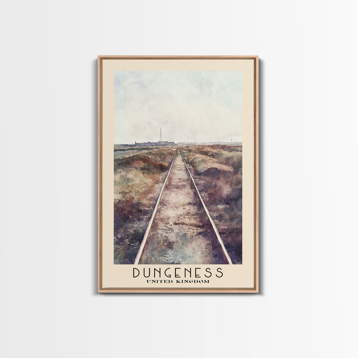 Dungeness, United Kingdom Watercolor Beach Print, Vacation Gift, United Kingdom Wall Art, Beach Painting, Beach Decor, Beach Painting