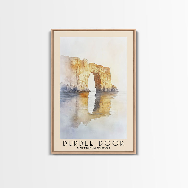 Durdle Door, United Kingdom Watercolor Print, Vacation Gift, United Kingdom Wall Art, Vacation Wall Art, Vacatation Memories, Beach Decor, Beach Or Lakehouse Art