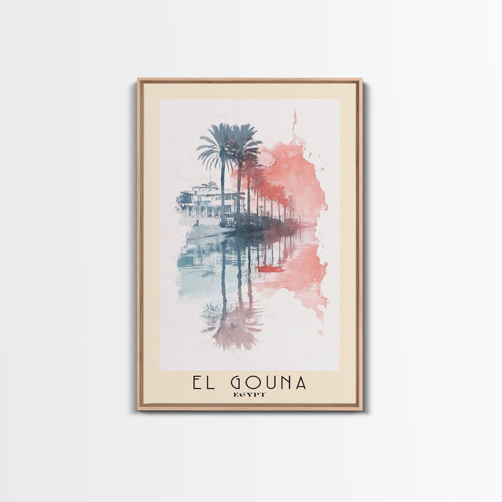 El Gouna, Egypt Watercolor Print, Vacation Gift, Egypt Wall Art, Beach Painting, Beach Decor, Beach Or Lakehouse Art