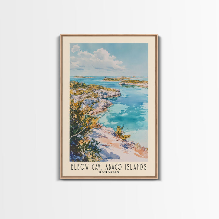 Elbow Cay, Abaco Islands, Bahamas Watercolor Beach Print, Vacation Gift, Bahamas Wall Art, Beach Painting, Beach Decor, Beach Painting