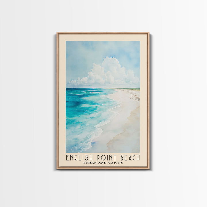 English Point Beach, Turks and Caicos Watercolor Print, Vacation Gift, Turks and Caicos Wall Art, Vacation Wall Art, Vacatation Memories, Beach Decor, Beach Or Lakehouse Art