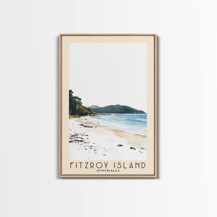 Fitzroy Island, Australia Watercolor Beach Print, Vacation Gift, Australia Wall Art, Beach Painting, Beach Decor, Beach Painting