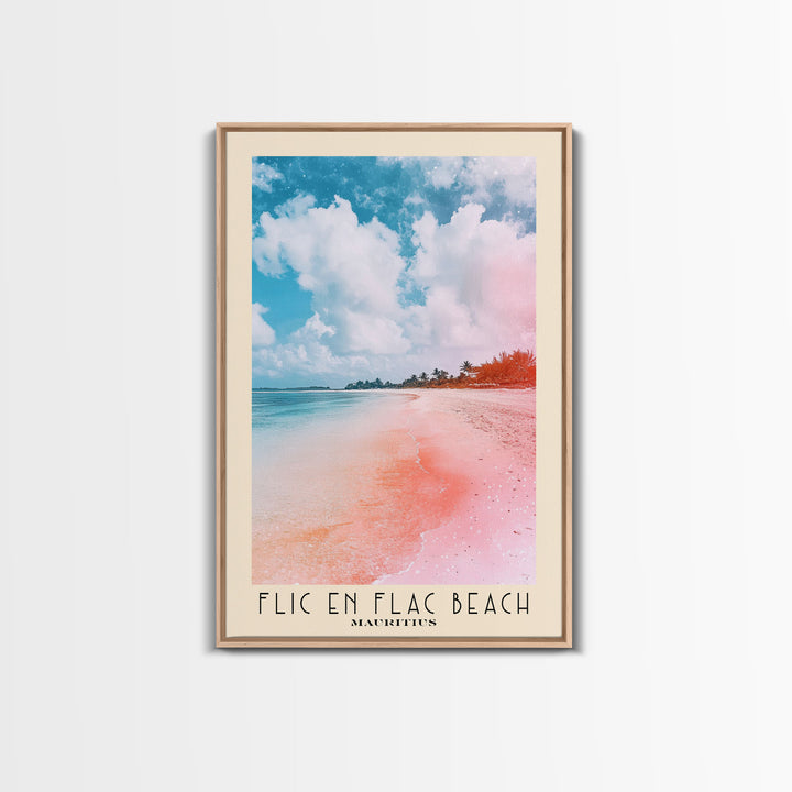 Flic en Flac Beach, Mauritius Watercolor Beach Print, Vacation Gift, Mauritius Wall Art, Beach Painting, Beach Decor, Beach Painting