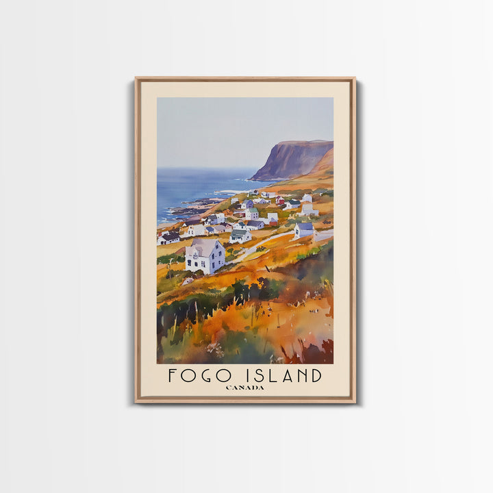 Fogo Island, Canada Watercolor Print, Vacation Gift, Canada Wall Art, Vacation Wall Art, Vacatation Memories, Beach Decor, Beach Or Lakehouse Art