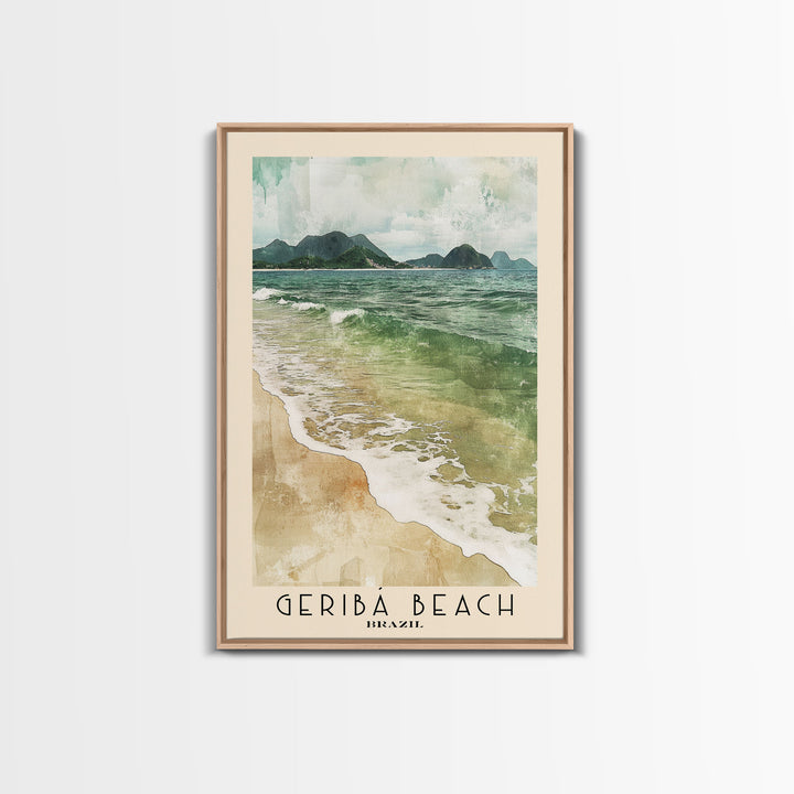 Geribá Beach, Brazil Watercolor Print, Vacation Gift, Brazil Wall Art, Vacation Wall Art, Vacatation Memories, Beach Decor, Beach Or Lakehouse Art