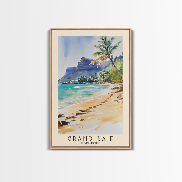 Grand Baie, Mauritius Watercolor Print, Vacation Gift, Mauritius Wall Art, Vacation Wall Art, Vacatation Memories, Beach Decor, Beach Or Lakehouse Art