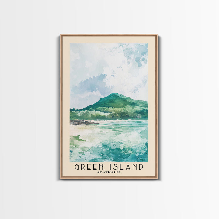 Green Island, Australia Watercolor Print, Vacation Gift, Australia Wall Art, Beach Painting, Beach Decor, Beach Or Lakehouse Art