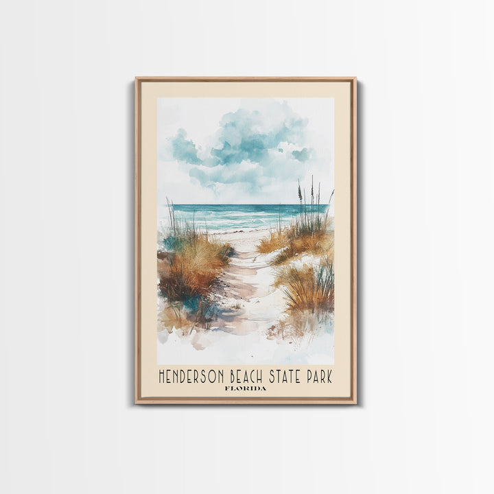 Henderson Beach State Park, Florida Watercolor Print, Vacation Gift, Florida Wall Art, Beach Painting, Beach Decor, Beach Or Lakehouse Art