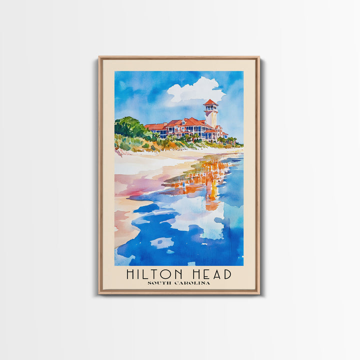 Hilton Head, South Carolina Watercolor Print, Vacation Gift, South Carolina Wall Art, Vacation Wall Art, Vacatation Memories, Beach Decor, Beach Or Lakehouse Art