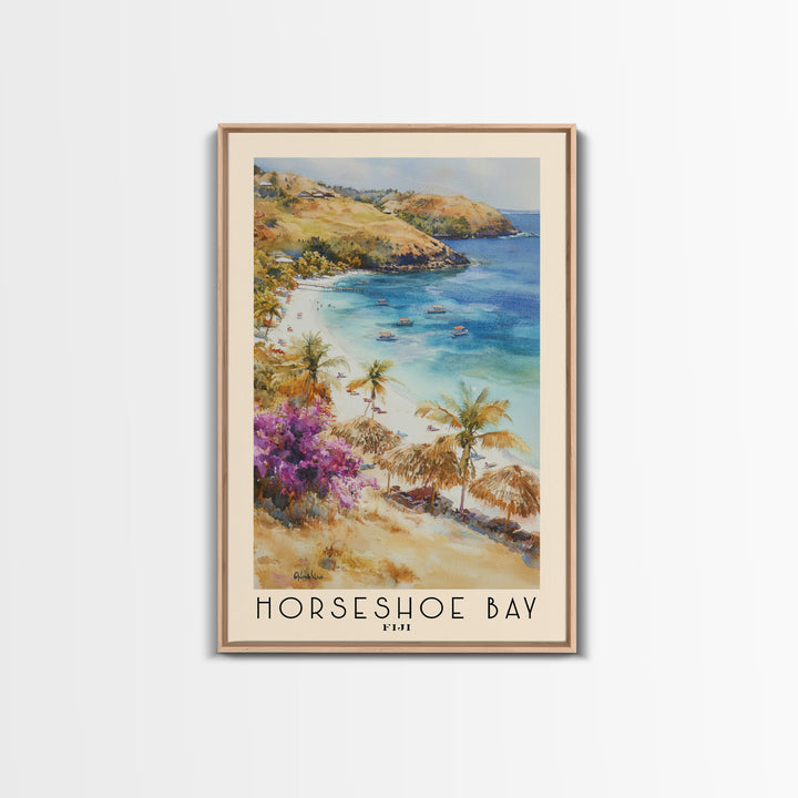 Horseshoe Bay, Fiji Watercolor Print, Vacation Gift, Fiji Wall Art, Vacation Wall Art, Vacatation Memories, Beach Decor, Beach Or Lakehouse Art