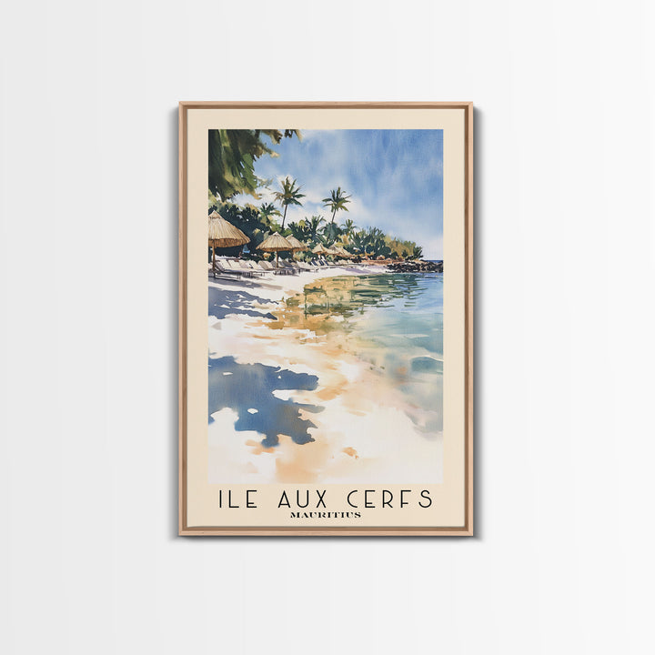 Ile aux Cerfs, Mauritius Watercolor Print, Vacation Gift, Mauritius Wall Art, Vacation Wall Art, Vacatation Memories, Beach Decor, Beach Or Lakehouse Art