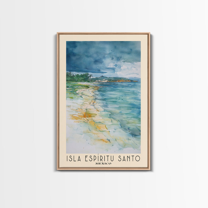 Isla Espíritu Santo, Mexico Watercolor Print, Vacation Gift, Mexico Wall Art, Vacation Wall Art, Vacatation Memories, Beach Decor, Beach Or Lakehouse Art