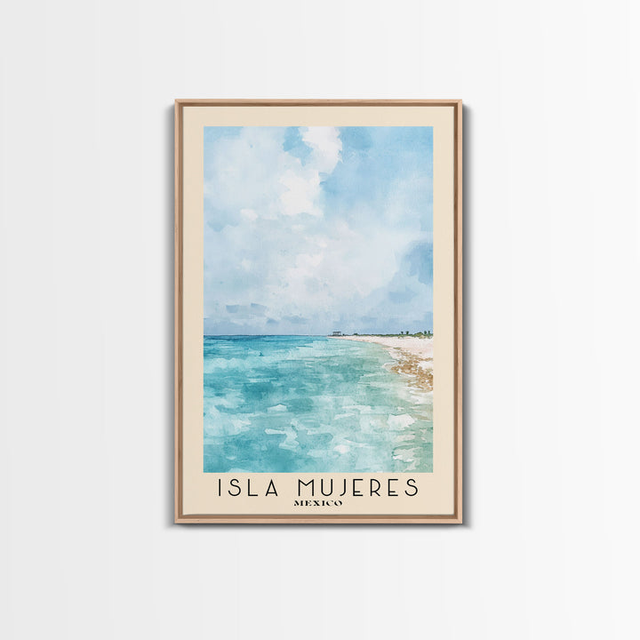 Isla Mujeres, Mexico Watercolor Beach Print, Vacation Gift, Mexico Wall Art, Beach Painting, Beach Decor, Beach Painting