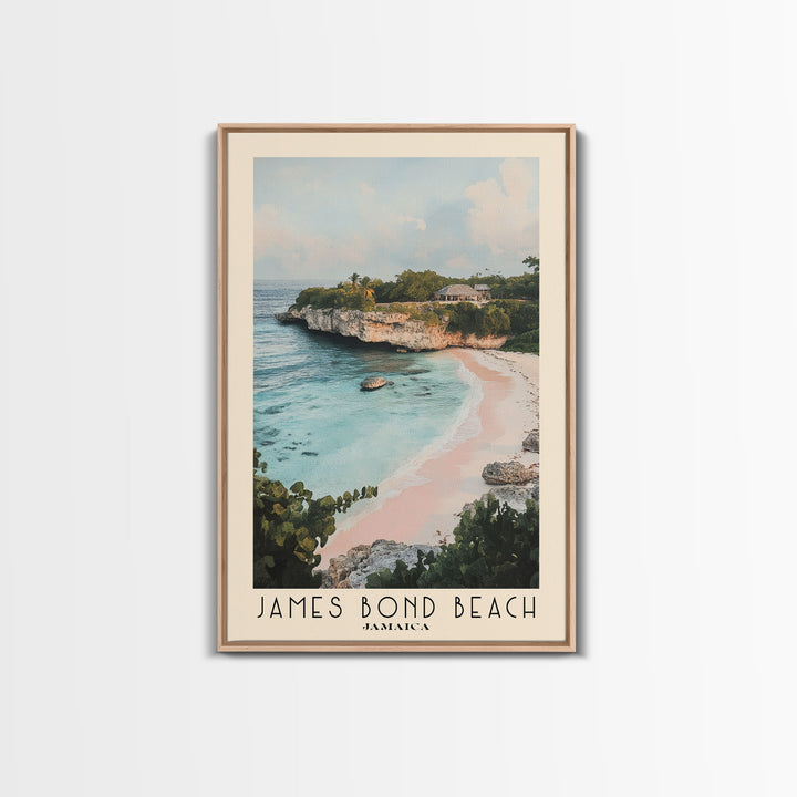 James Bond Beach, Jamaica Watercolor Print, Vacation Gift, Jamaica Wall Art, Vacation Wall Art, Vacatation Memories, Beach Decor, Beach Or Lakehouse Art