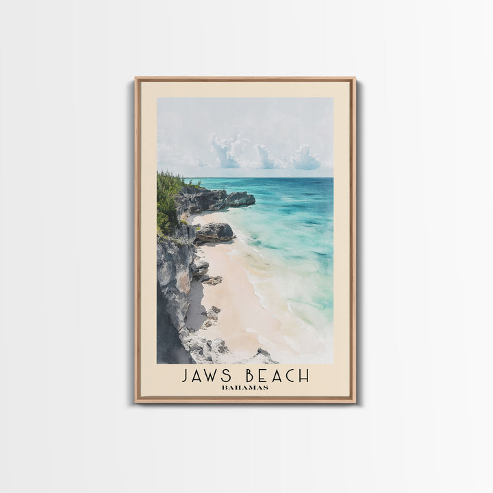 Jaws Beach, Bahamas Watercolor Print, Vacation Gift, Bahamas Wall Art, Beach Painting, Beach Decor, Beach Or Lakehouse Art