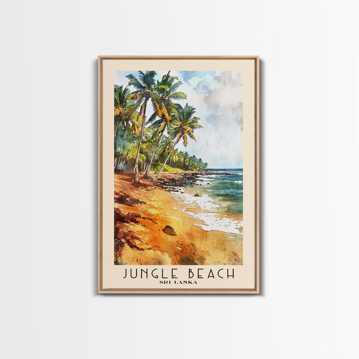 Jungle Beach, Sri Lanka Watercolor Print, Vacation Gift, Sri Lanka Wall Art, Vacation Wall Art, Vacatation Memories, Beach Decor, Beach Or Lakehouse Art