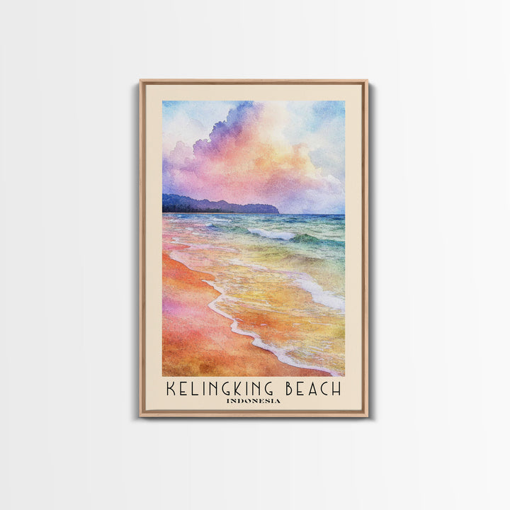 Kelingking Beach, Indonesia Watercolor Print, Vacation Gift, Indonesia Wall Art, Vacation Wall Art, Vacatation Memories, Beach Decor, Beach Or Lakehouse Art