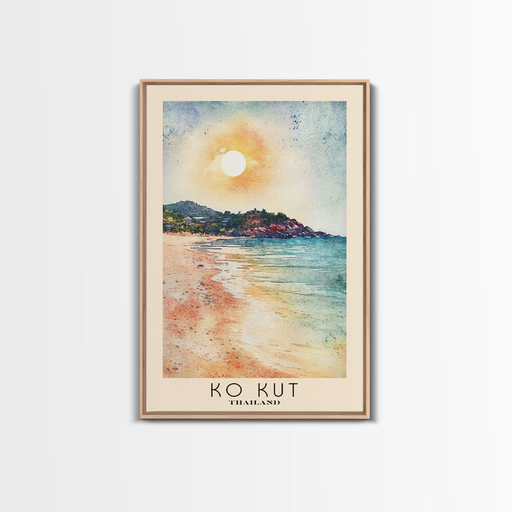 Ko Kut, Thailand Watercolor Print, Vacation Gift, Thailand Wall Art, Beach Painting, Beach Decor, Beach Or Lakehouse Art