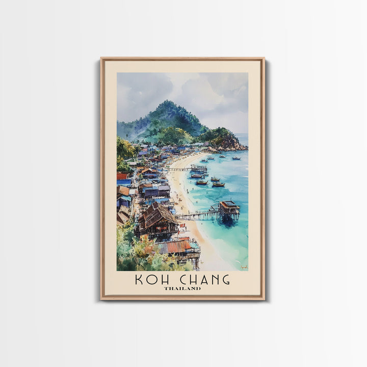 Koh Chang, Thailand Watercolor Print, Vacation Gift, Thailand Wall Art, Vacation Wall Art, Vacatation Memories, Beach Decor, Beach Or Lakehouse Art