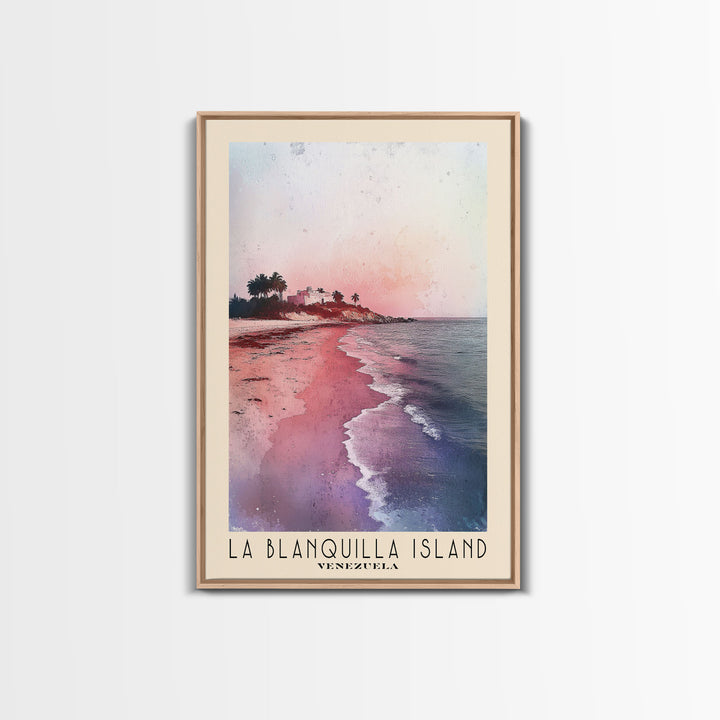 La Blanquilla Island, Venezuela Watercolor Print, Vacation Gift, Venezuela Wall Art, Beach Painting, Beach Decor, Beach Or Lakehouse Art