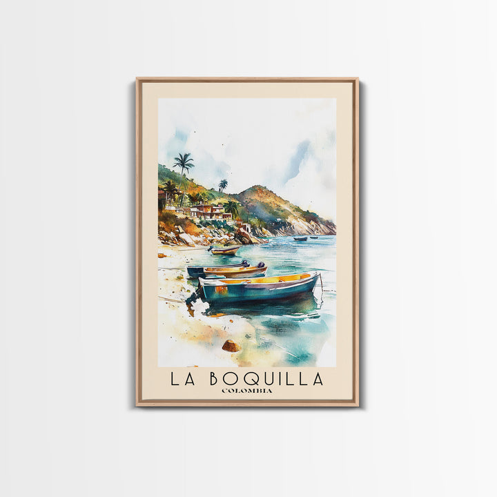 La Boquilla, Colombia Watercolor Beach Print, Vacation Gift, Colombia Wall Art, Beach Painting, Beach Decor, Beach Painting