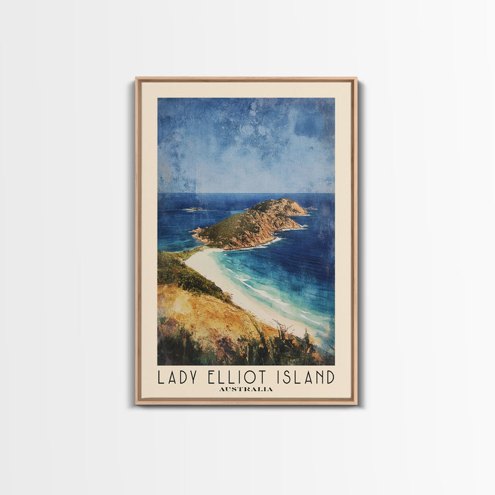 Lady Elliot Island, Australia Watercolor Print, Vacation Gift, Australia Wall Art, Beach Painting, Beach Decor, Beach Or Lakehouse Art