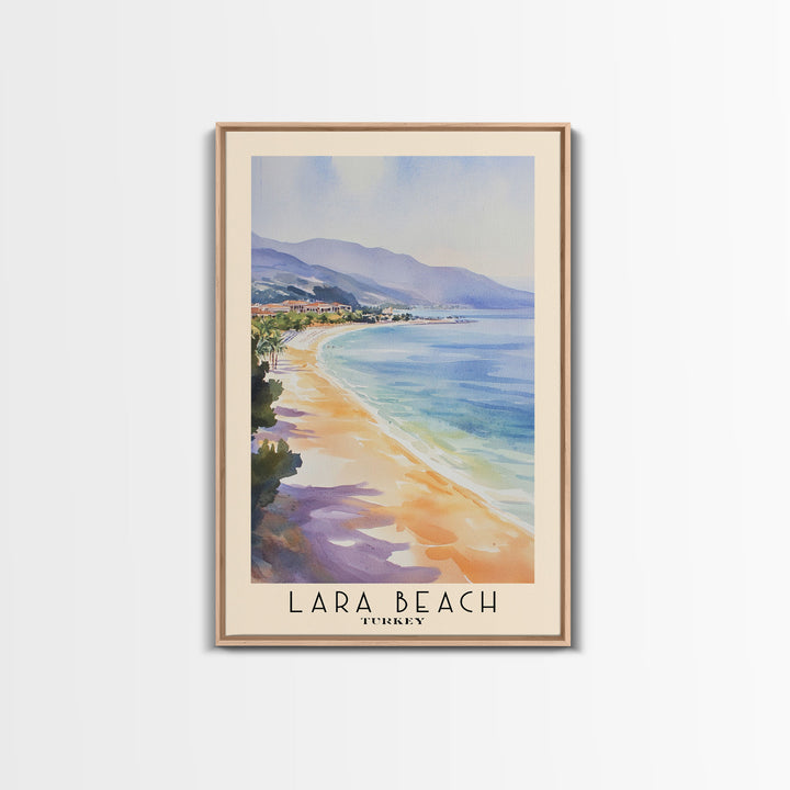 Lara Beach, Turkey Watercolor Print, Vacation Gift, Turkey Wall Art, Beach Painting, Beach Decor, Beach Or Lakehouse Art