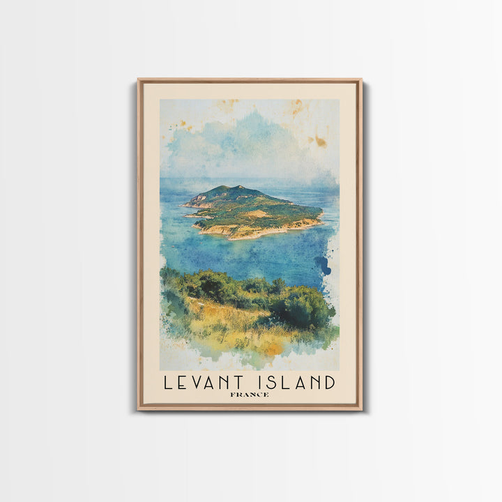 Levant Island, France Watercolor Beach Print, Vacation Gift, France Wall Art, Beach Painting, Beach Decor, Beach Painting