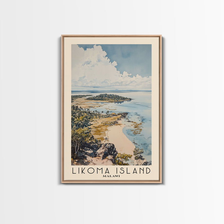 Likoma Island, Malawi Watercolor Print, Vacation Gift, Malawi Wall Art, Vacation Wall Art, Vacatation Memories, Beach Decor, Beach Or Lakehouse Art