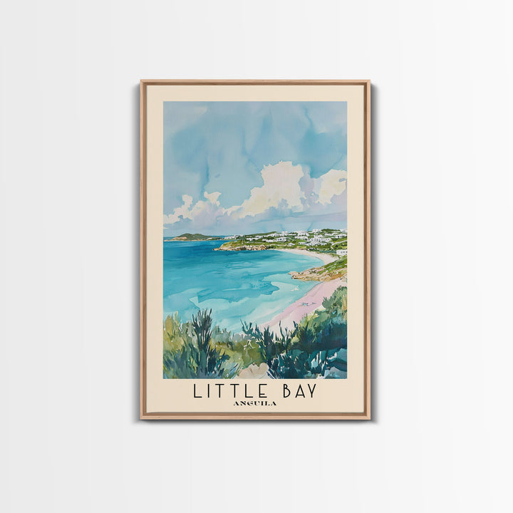 Little Bay, Anguila Watercolor Print, Vacation Gift, Anguila Wall Art, Vacation Wall Art, Vacatation Memories, Beach Decor, Beach Or Lakehouse Art