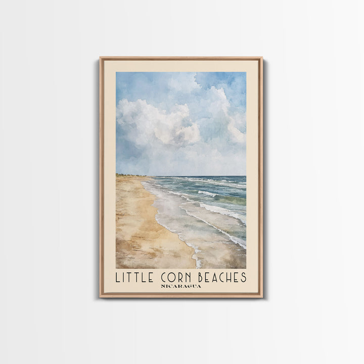 Little Corn beaches, Nicaragua Watercolor Print, Vacation Gift, Nicaragua Wall Art, Beach Painting, Beach Decor, Beach Or Lakehouse Art