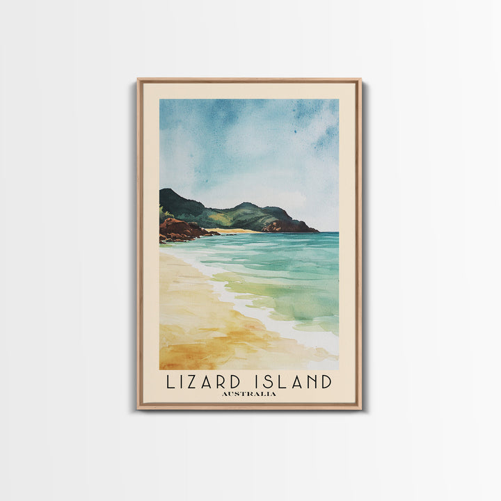 Lizard Island, Australia Watercolor Beach Print, Vacation Gift, Australia Wall Art, Beach Painting, Beach Decor, Beach Painting