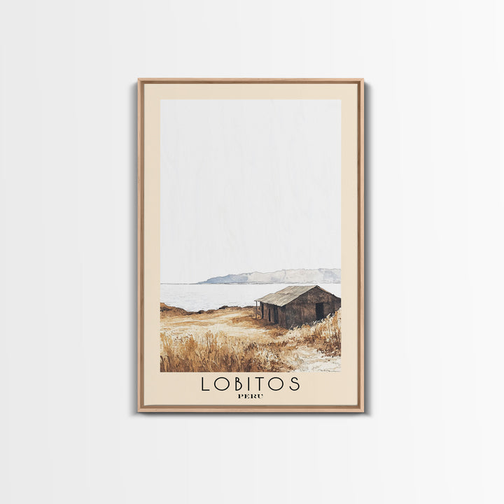 Lobitos, Peru Watercolor Print, Vacation Gift, Peru Wall Art, Vacation Wall Art, Vacatation Memories, Beach Decor, Beach Or Lakehouse Art