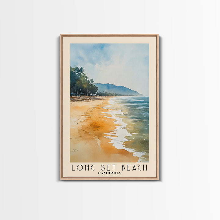 Long Set Beach, Cambodia Watercolor Print, Vacation Gift, Cambodia Wall Art, Vacation Wall Art, Vacatation Memories, Beach Decor, Beach Or Lakehouse Art